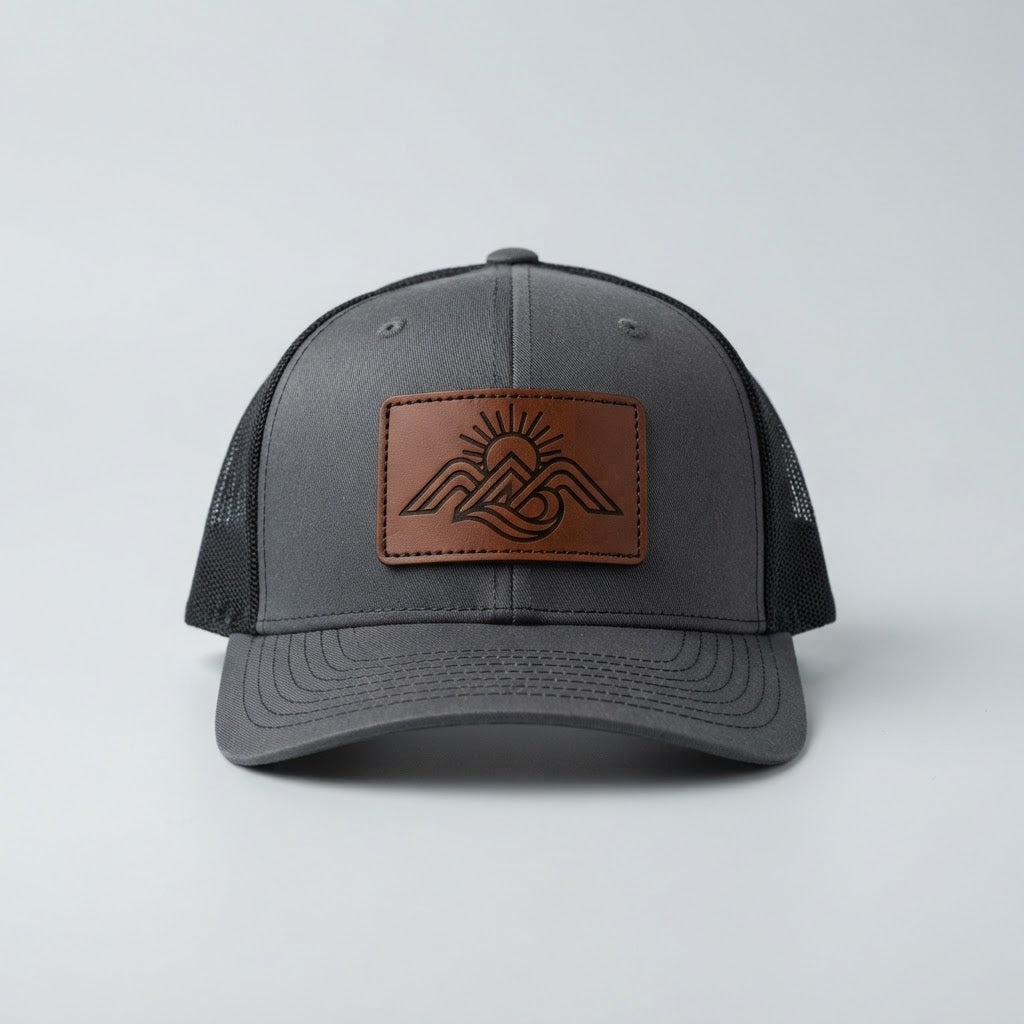 Custom Hats Leather Patch - Studio Shot - Revival Brand Co.