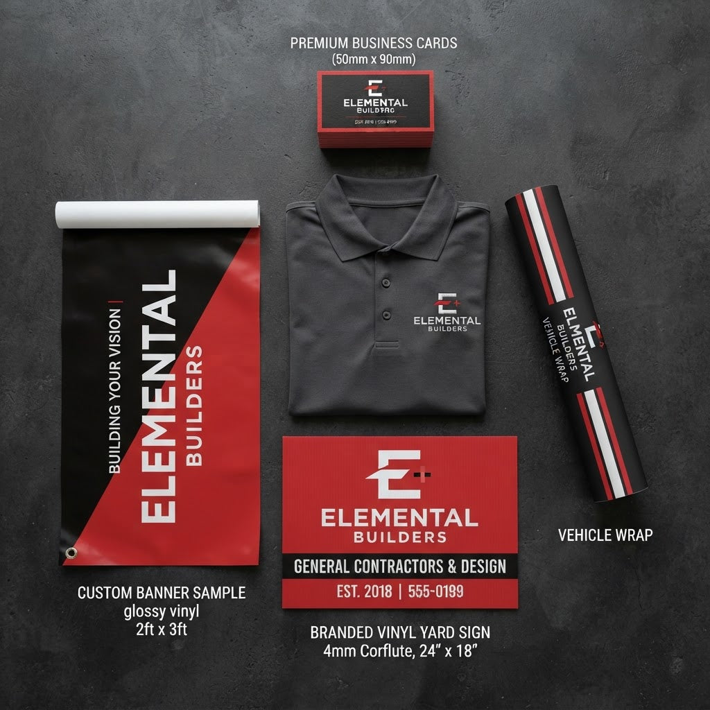 Premium branded solutions flat lay