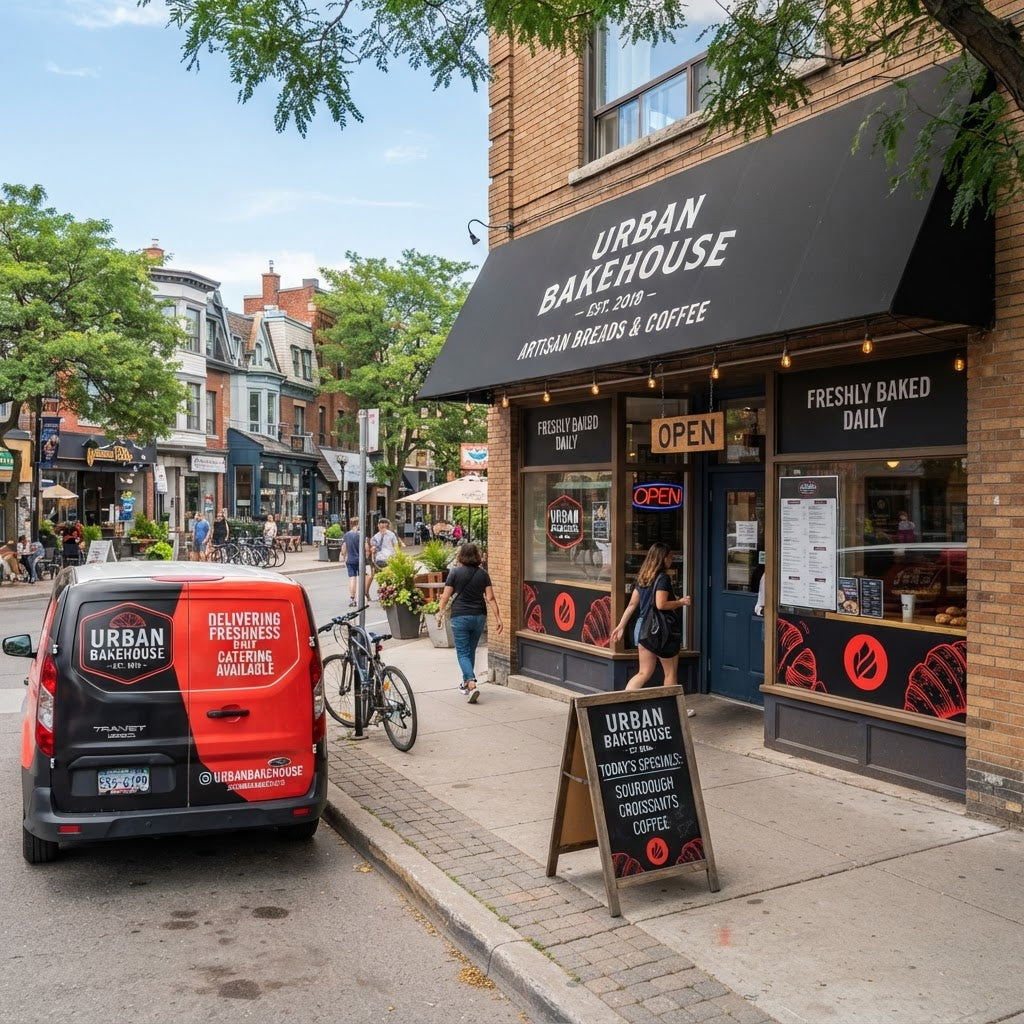 Storefront with complete branding package
